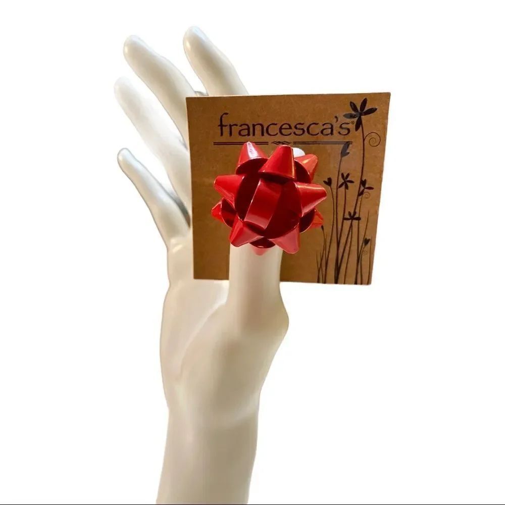 Francescas Red Bow Silver Toned Adjustable Ring! 😍 - Picture 4 of 5